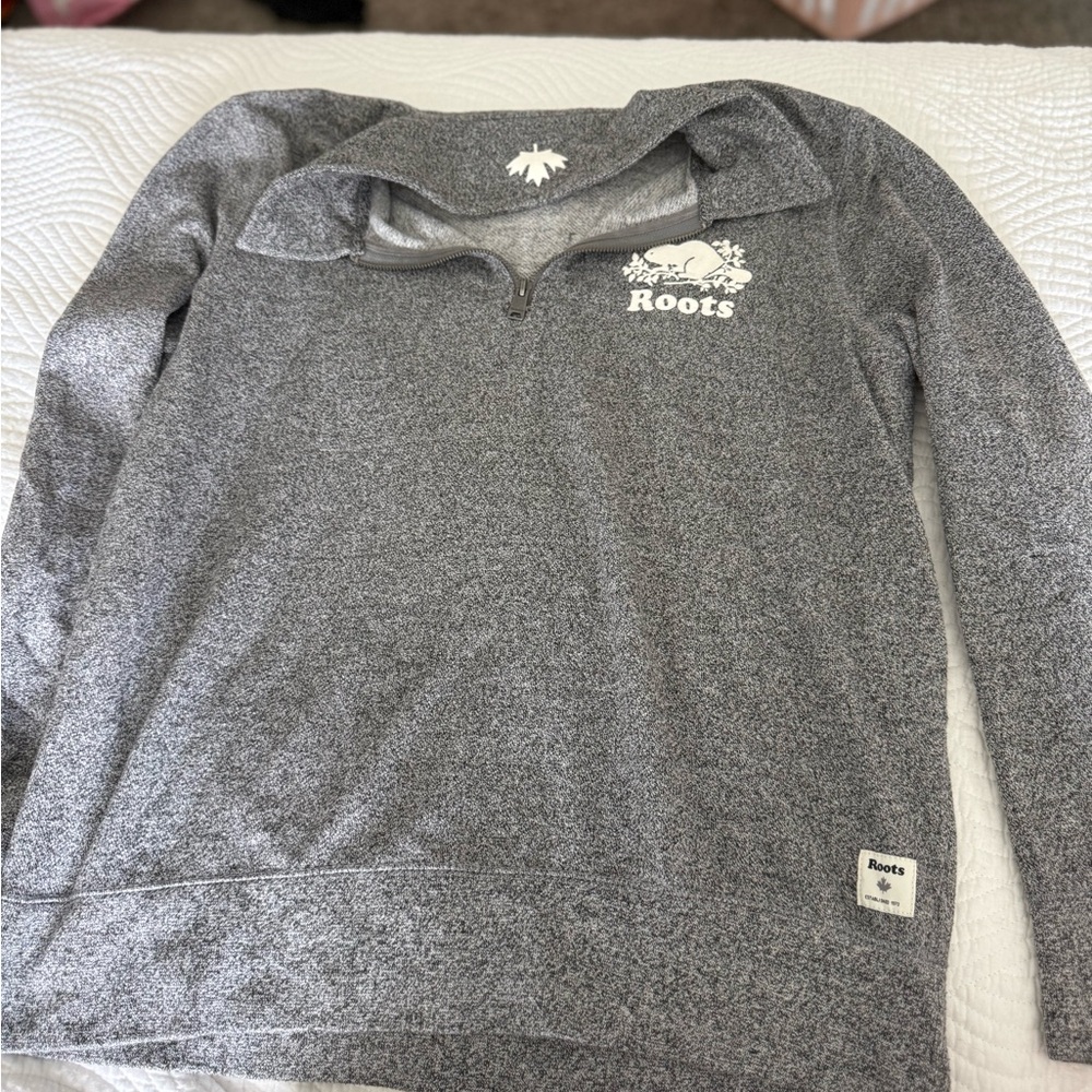 Roots Charcoal Half-Zip Pullover - image 3